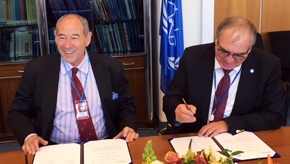 Dan Lipman and Mikhail Chudakov at IAEA GC